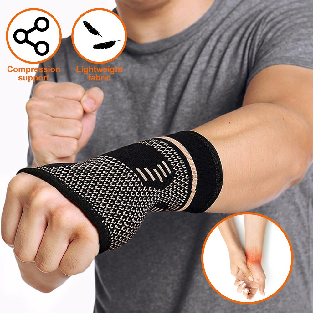 Copper Wrist Compression Sleeve